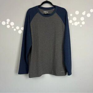 Orvis Classic Collection Knit Crewneck Pullover Blue Long Sleeve Size L
